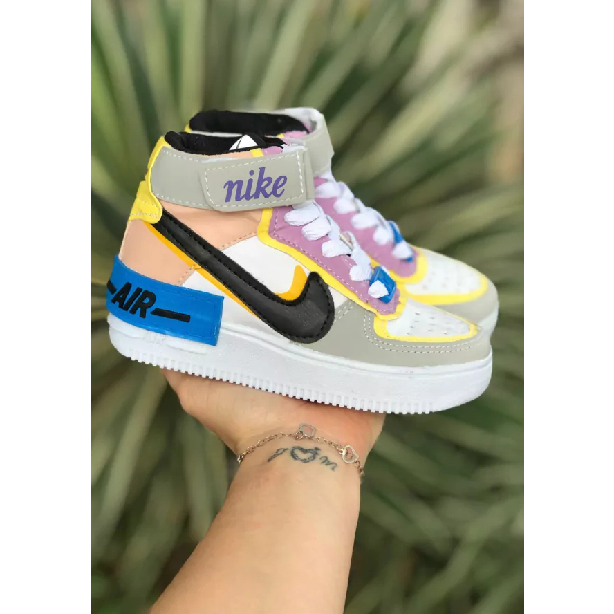 Tenis Nike Air Force Shadow Cano Alto Infantil Botinha Cano Alto ...
