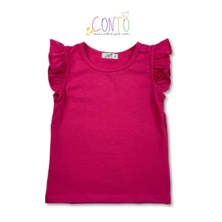 kit 3 regatas com babado menina cores