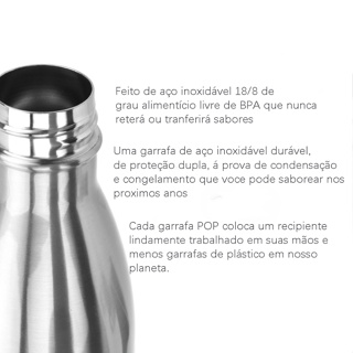 Garrafa Térmica | Squeeze Dupla Camada Inox 750 ML