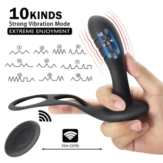 Vibrador Plug anal Massageador Próstata 10 modos de vibração Recarregável GS-KING