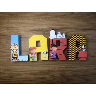 LETRA 3D | SNOOPY | ESCOLHA SEU TEMA| ANIVERSÁRIO | DECORAÇÃO | MESVERSÁRIO | LEMBRANCINHA