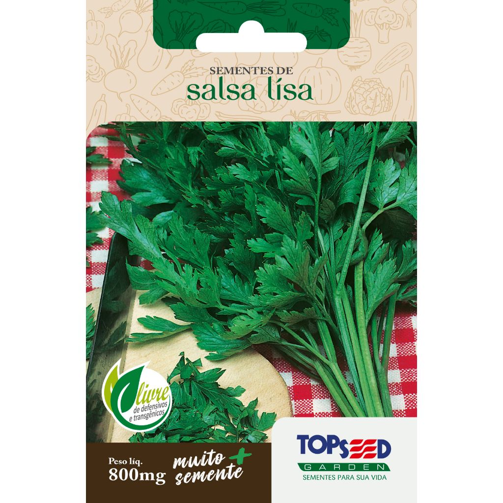 Semente de Salsa Lisa 800mg 1 envelope | Shopee Brasil
