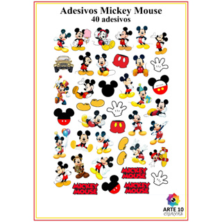 ADESIVOS MICKEY MOUSE - AUTO COLANTE - PACOTE