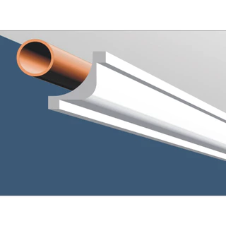 3m Moldura roda-teto 11cm de EPS p/ Esconder Tubulações De 50mm cantoneira, sanca, forro PVC , madeira, ñ gesso iso3rt110