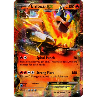 Carta Pokemon Emboar EX Português Card Original Copag - Pronta Entrega