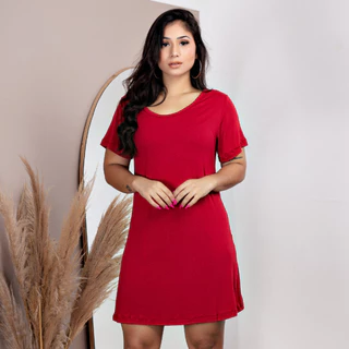 Camisão Liso Camisão Feminino Vestido Casual Vistido Vistidinho Vestidinho