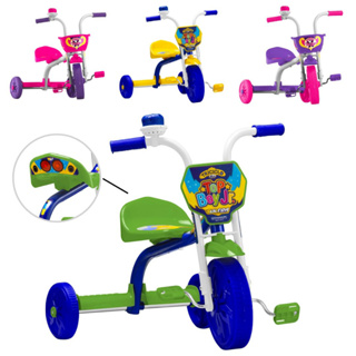 Triciclo Velotrol Tonquinha Motoca Infantil Dino Azul Menino