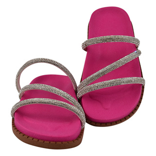 Sandália Papete Infantil Birken Strass Confortável