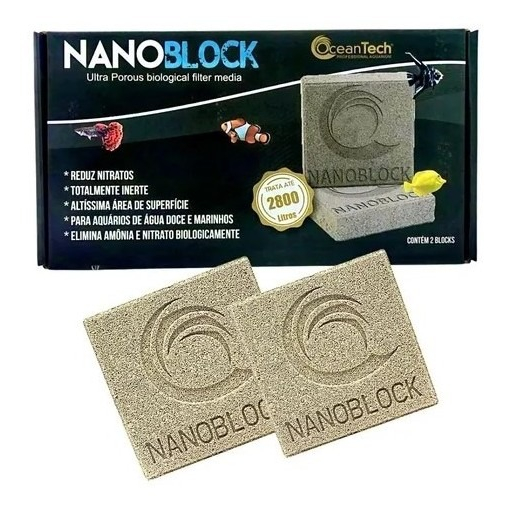 Midia Biologica Nano Block OceanTech - contém 2 blocks