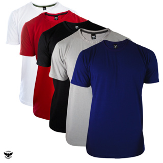 Kit 5 Camiseta Básica Masculina Lisas Masculina 100% Algodão Cores Sortida Camisa Atacado