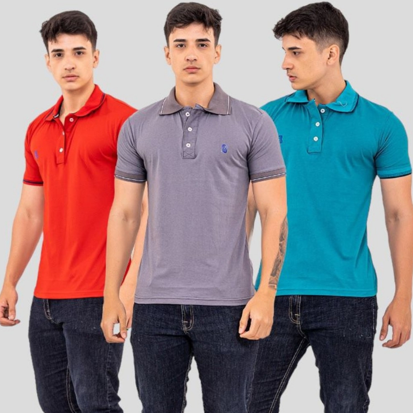 Camiseta Polo Masculina Casual Básica Piquet Algodão Promoção