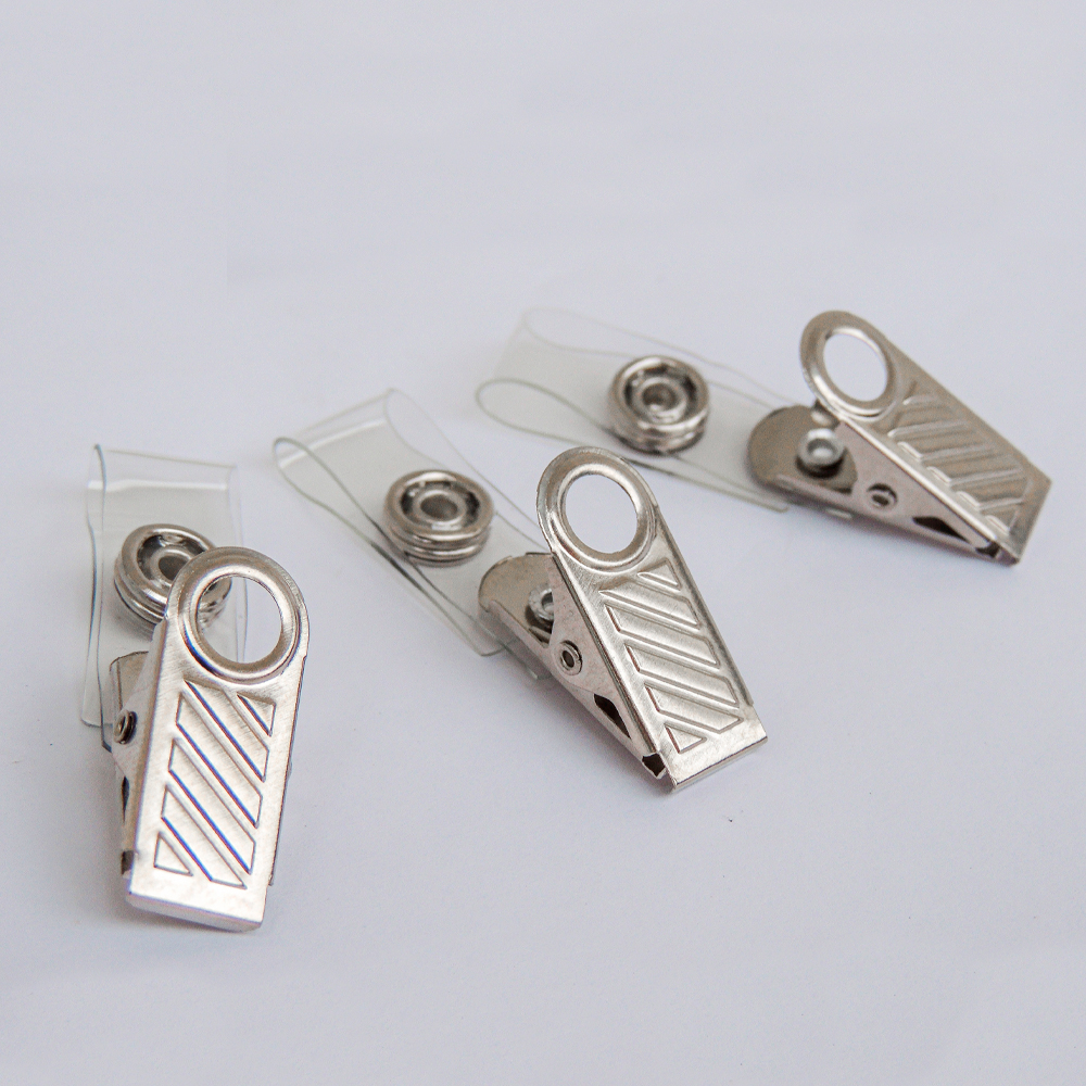 Presilha Jacaré com Alça Transparente - Clips Jacaré para Crachá - 20 ...