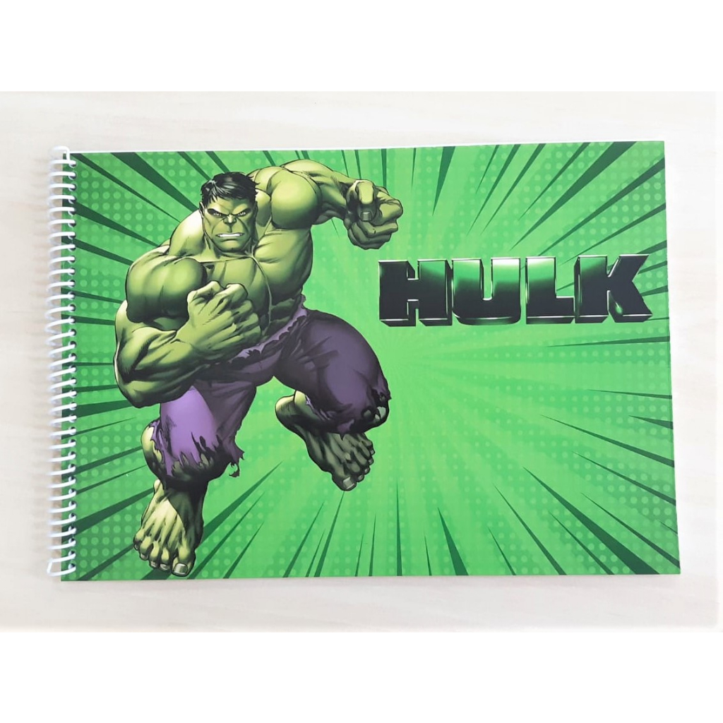 Caderno de Desenho Hulk 100fls ( Capa Mole ) | Shopee Brasil