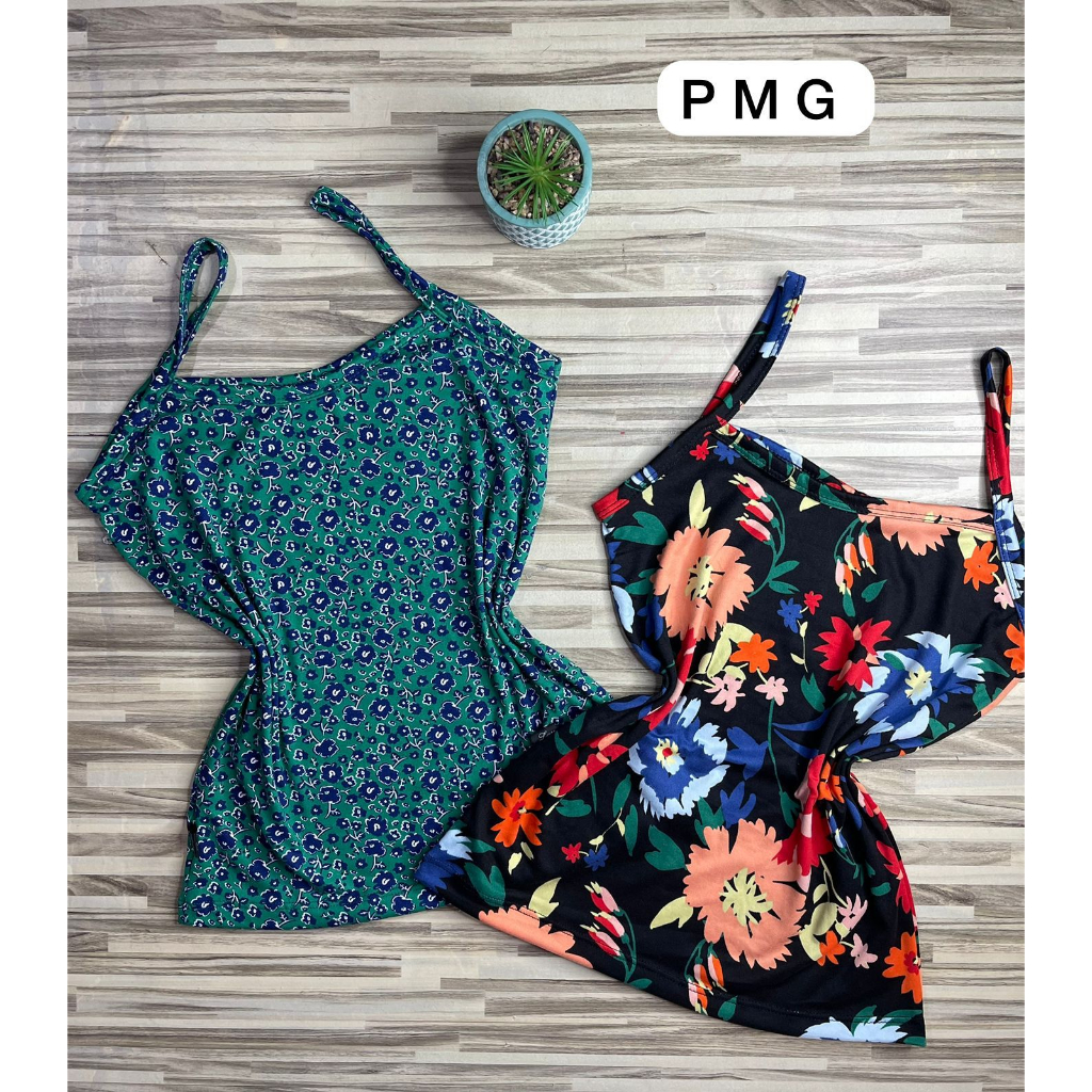 Kit 5 blusa Regata Alcinha Em Malha Suede Estampada