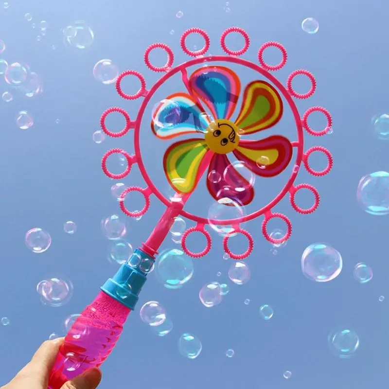 Brinquedo de Bolhas de Sabão Catavento Giratório Colorido | Shopee Brasil