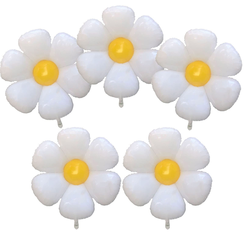 20 Balão Flor Margarida Branca 35cm Decoração Jardim Encantado C90388