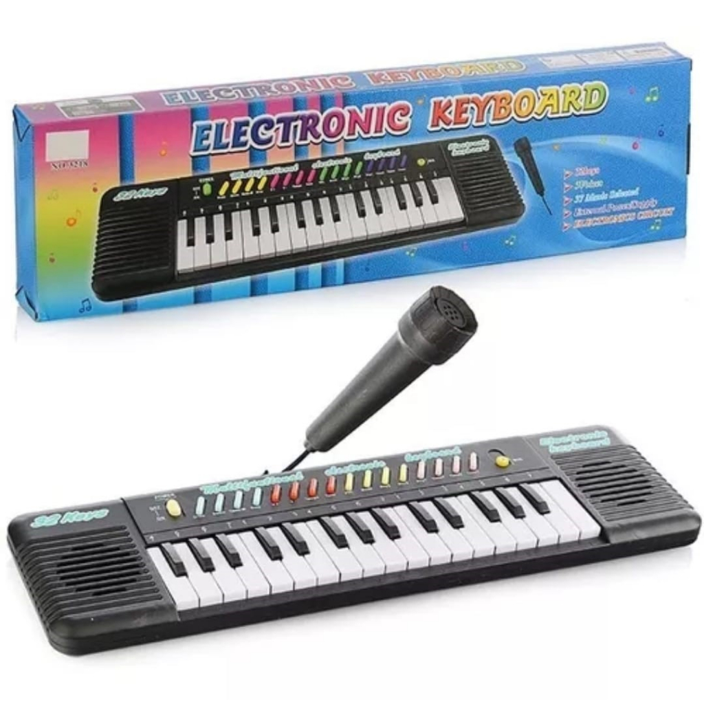 Piano de teclado infantil, teclado digital elétrico de 37 teclas