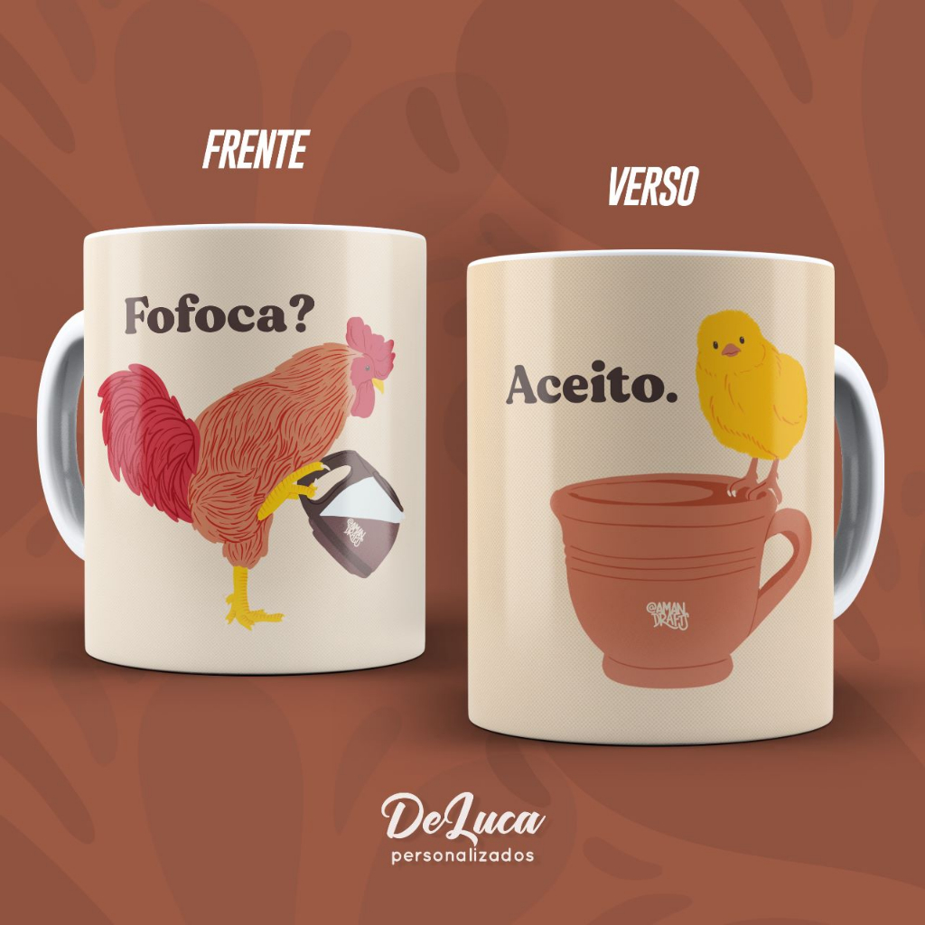 Caneca Fofoca Aceito | Shopee Brasil