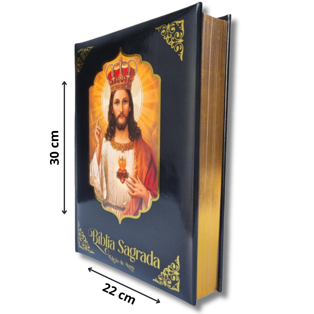 Bíblia Sagrada Católica Grande - Edição Luxo | Shopee Brasil