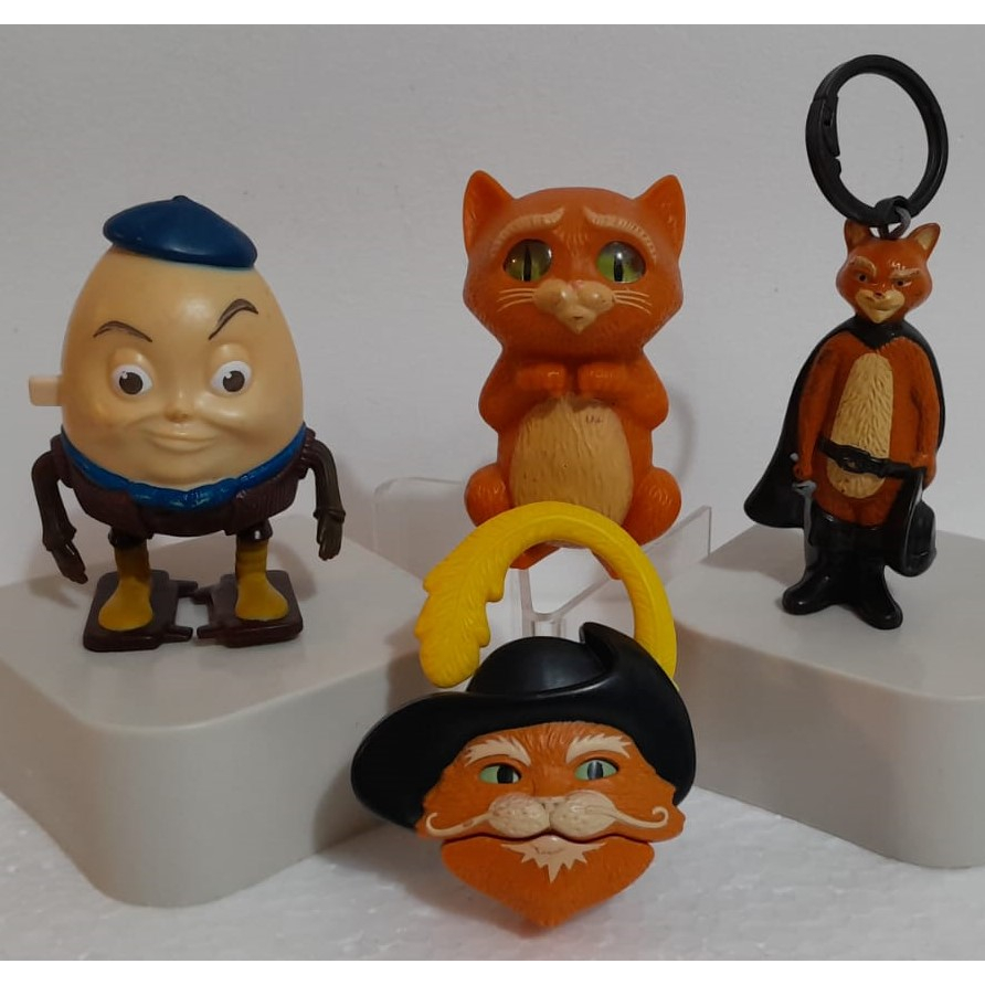 Bonecos dos Personagens do Filme Infantil O Gato de Botas - Coleção Mc ...