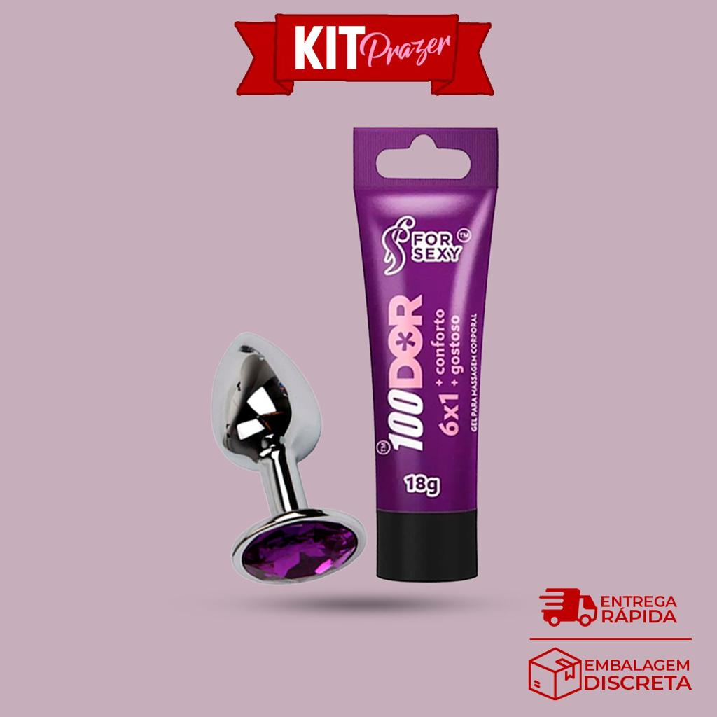 Kit Anal Sex Shop Plug Anal + Gel Lubrificante 100Dor para Sexo Anal 6 em 1  | Shopee Brasil