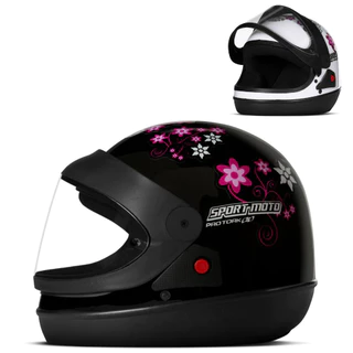 Capacete Pro Tork Feminino Masculino Sport Moto For Girls Fechado Proteção Para Motoqueiros Branco Preto Rosa