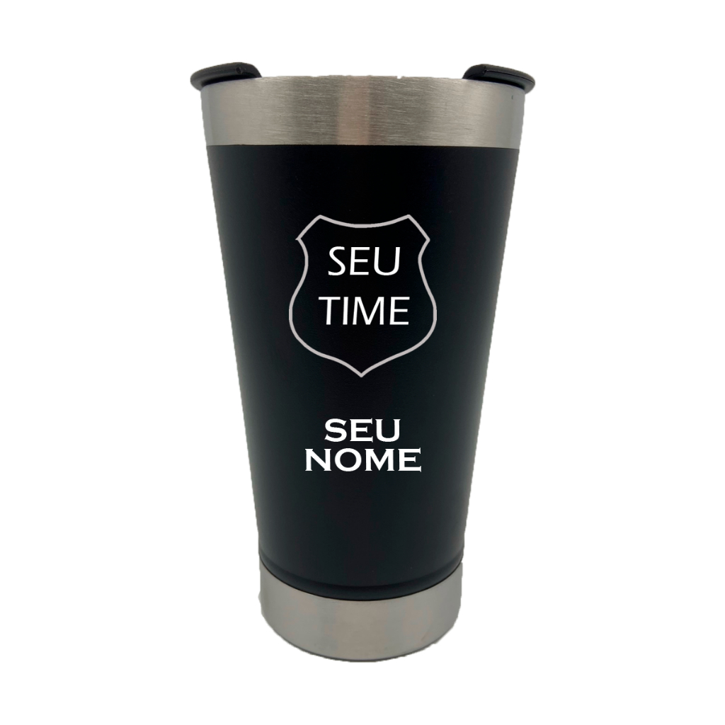 Copo Térmico 500ml Personalizado Nome Time Escrita Laser Logotipo