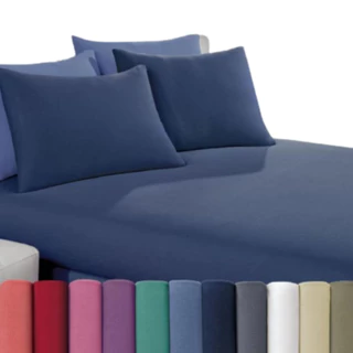 Kit 3 Jogos de Lençol Cama Solteiro Malha 2 Peças 100% Algodão Fio Penteado