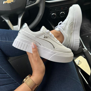Novo Tênis PUMA Feminino Plataforma Cano Baixo Bruna Marquezine Stack Leather Mayze Original Envio Full + Frete Grátis