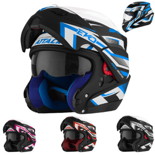Capacete Escamoteável Robocop Articulado Pro Tork Attack Evo Fechado Fosco Masculino e Feminino Viseira Cristal
