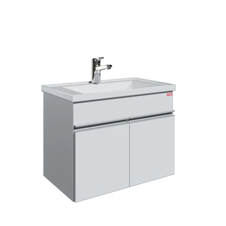 Gabinete Banheiro Madeira Pia Mármore Sintético 60cm MDF CLD 0106