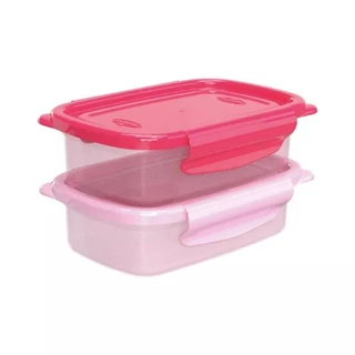 KIT COM 2 POTES RASO P COM TRAVAS 270ML ROSA NITRON