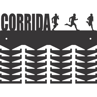 Porta Medalhas modelo CORRIDA MASCULINA produzido em Madeira Mdf 6mm de alta qualidade e pintura automotiva