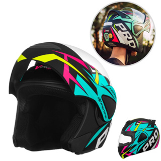 Capacete Escamoteável Robocop Moto Feminino e Masculino Pro Tork V-pro Jet Factor Fosco Varias Cores
