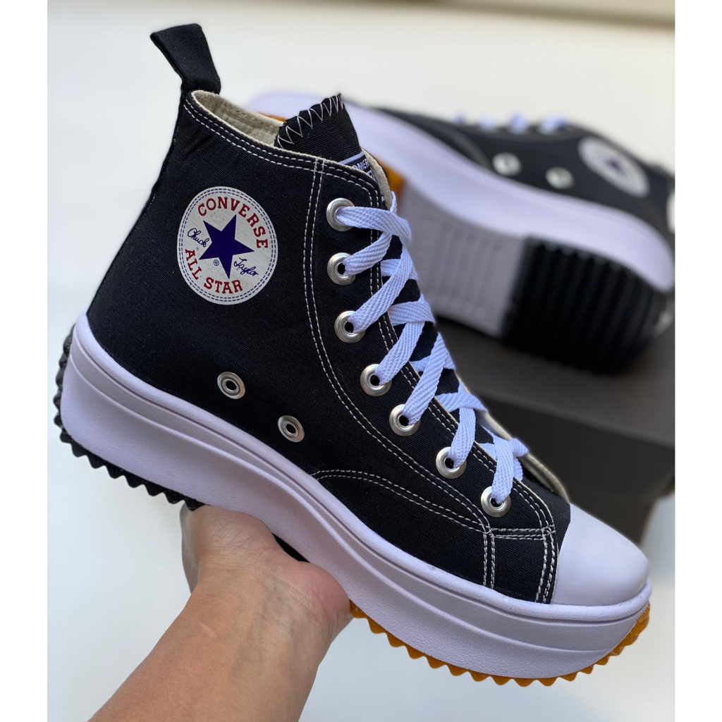 Tenis allstar botinha cano alto feminino plataforma leve estiloso confortavel