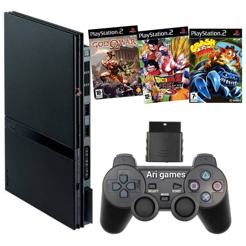 Video Game Multijogos Retro 100.000 Jogos + 2 Controles Ps2 Sem