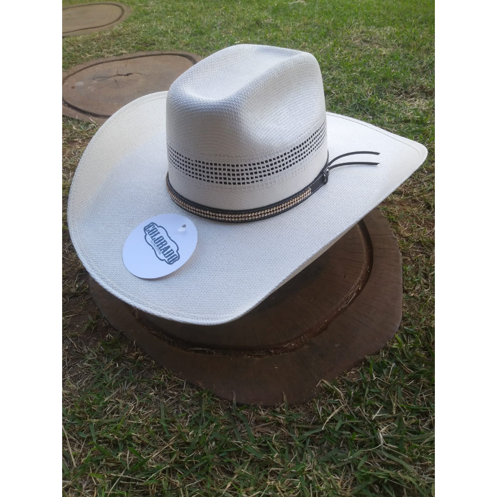 Chapéu Country Colorado Denver Rendado Banda Chaton Strass