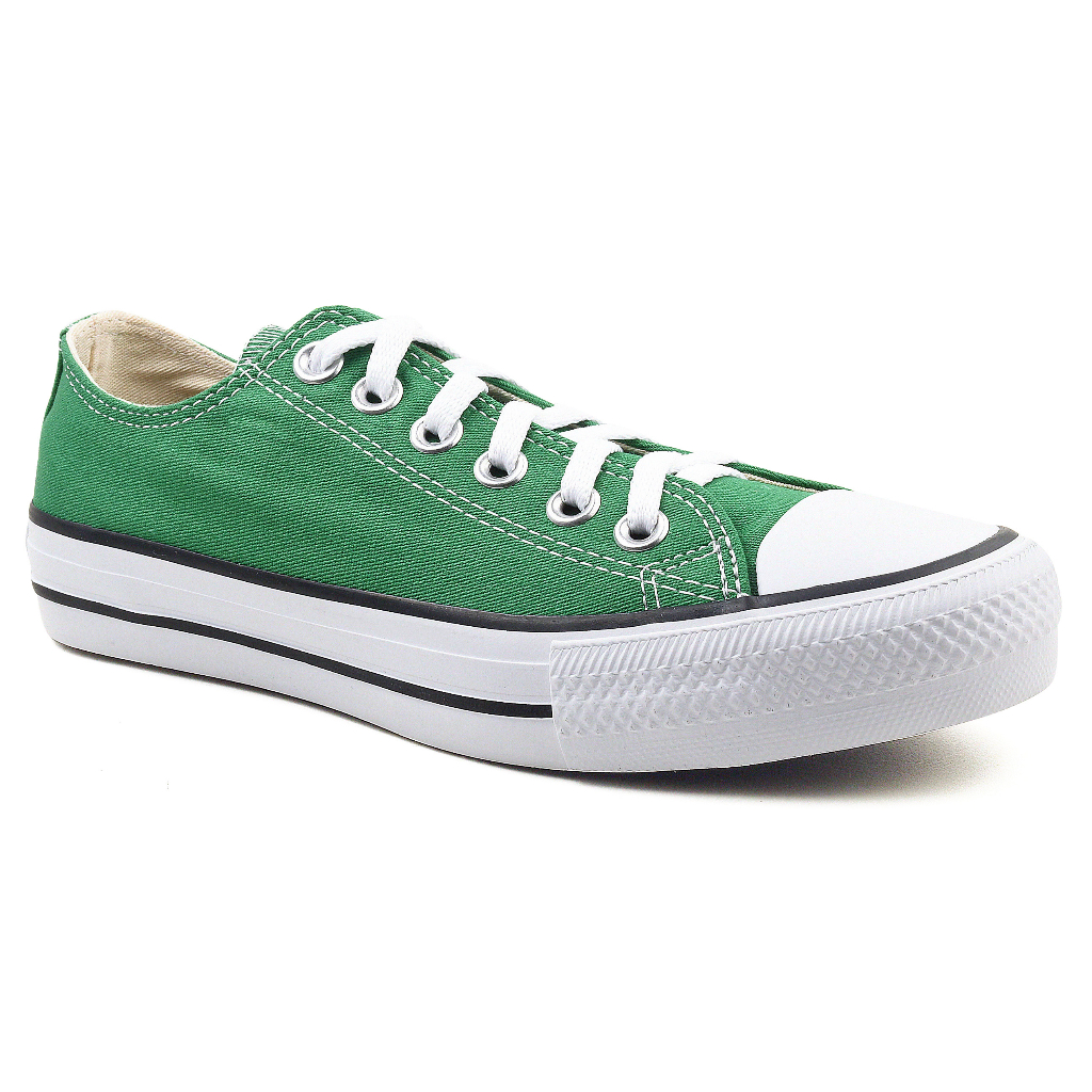 Tênis Old Star All Star Cano Baixo Chuck Taylor Verde Bandeira Unissex