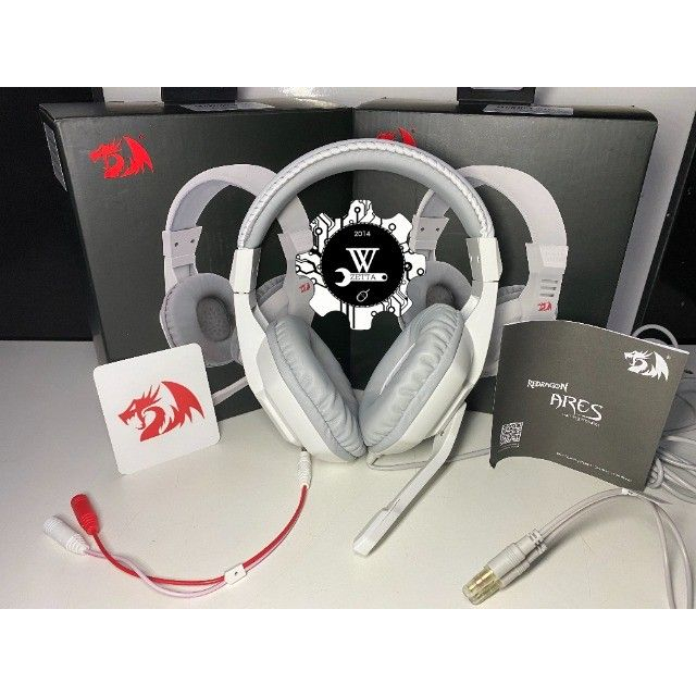 Headset Redragon ares lunar white