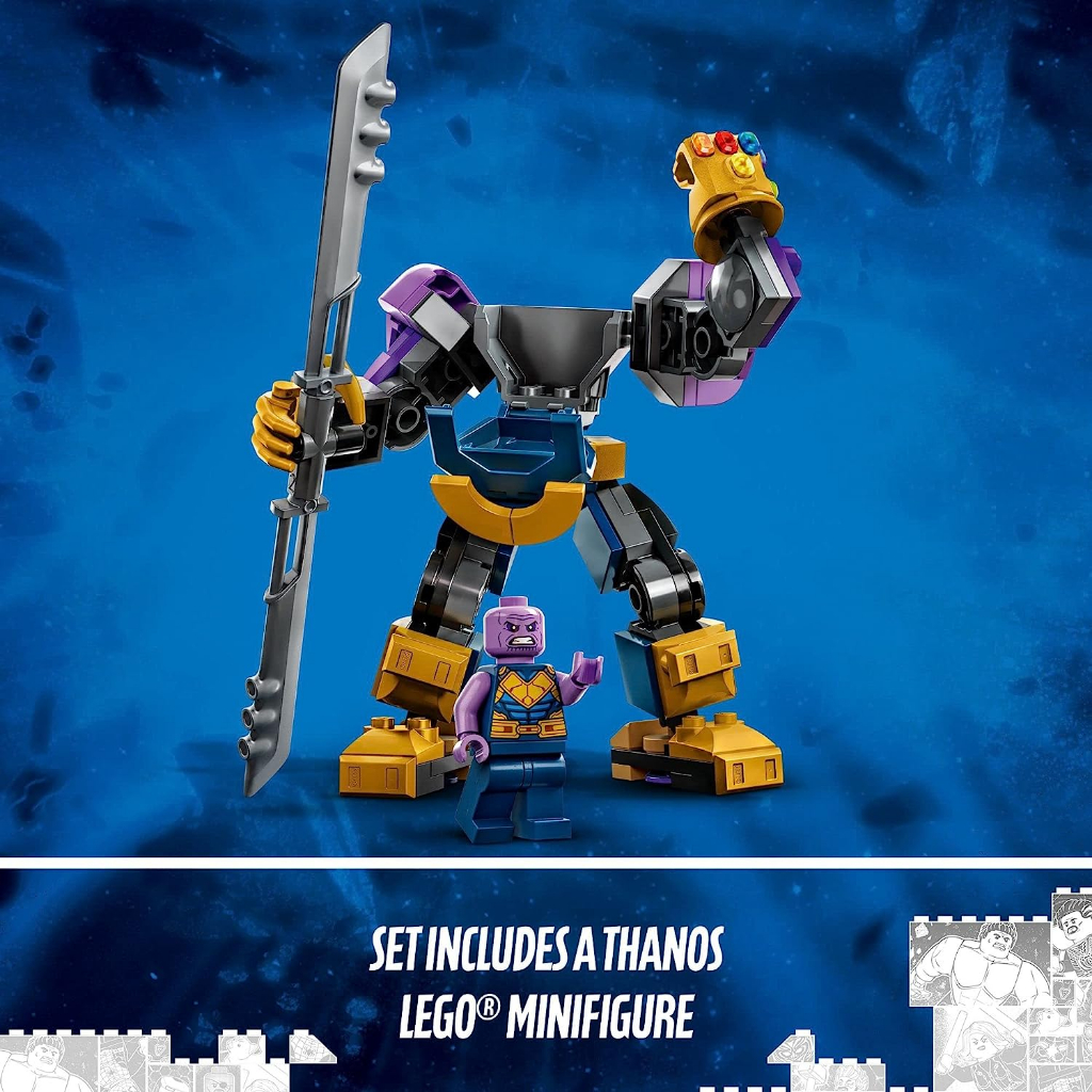 Kit Super Heroes Marvel 76242 Armadura Robô Thanos Lego Quantidade de peças  113