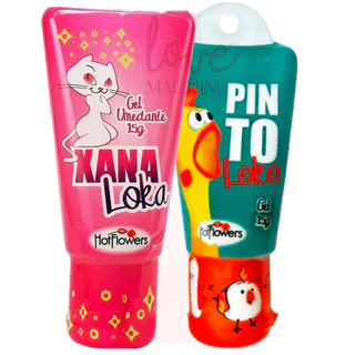 Xana Loka Gel Feminino + Pinto Loko Gel Lubrificante Hotflowers em Oferta na Shopee