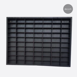 Estante Expositor Porta Carrinhos 70 Divisórias Preto 1:64 Coleção Hot Wheels Brinquedo MDF