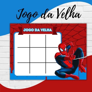 Jogo da Velha Lembrancinha Spider e Seus Amigos