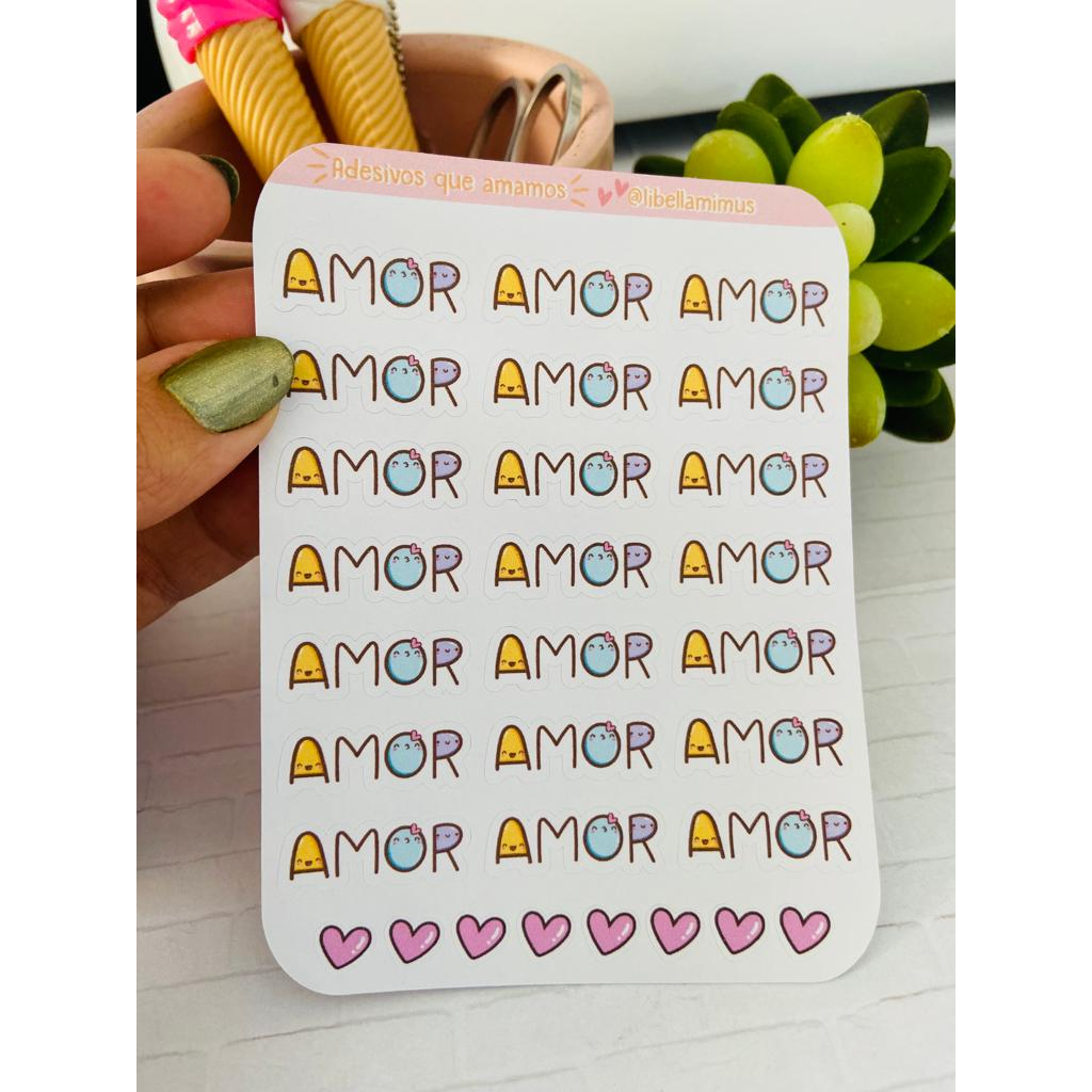 Cartela De Adesivos Para Devocional Agendas Planner Cadernos Palavra Amor Shopee Brasil