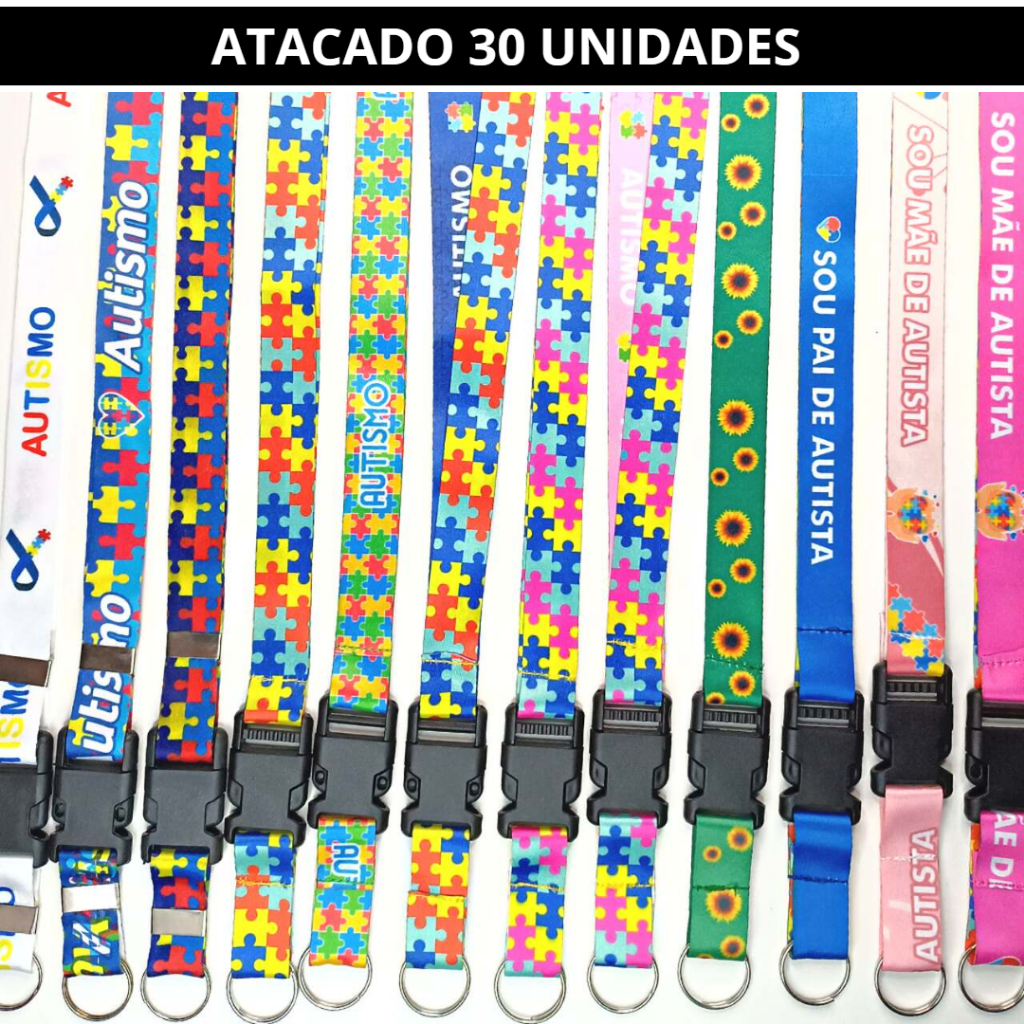Kit Atacado Cordão de Identificação Autismo Autista | Shopee Brasil
