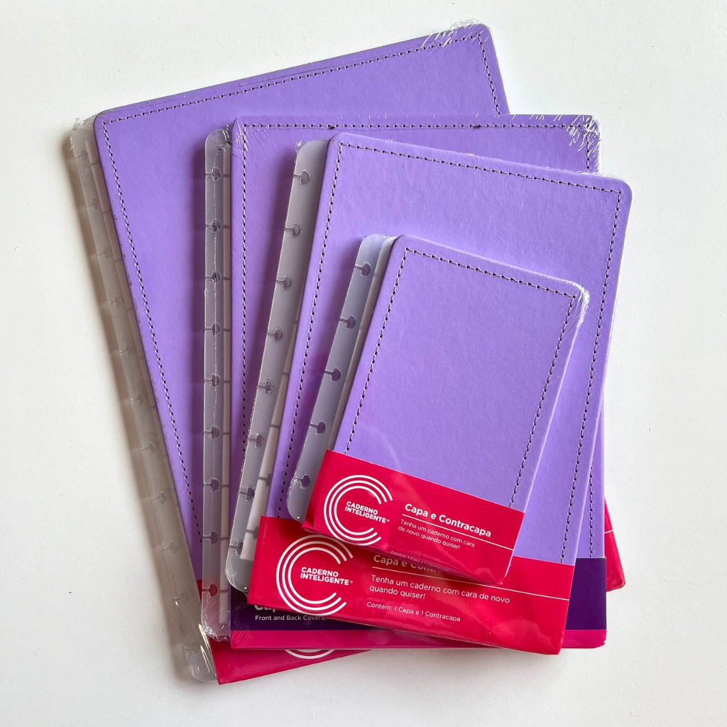Capa e Contracapa All Purple para Caderno Inteligente | Tamanho Inteligine, A5, Médio ou Grande