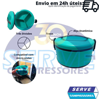 Marmita Termica Inox Fitness Verde Pote Plastico Duplo 1,5 L