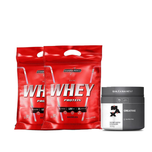 2x Nutri Whey 907g + Creatina Pura 300g – Max Titanium