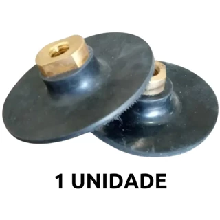 Suporte Borracha Ultra Flex Lixa Velcro 100mm 4'' Flexível - Prato Para Lixa Diamantada
