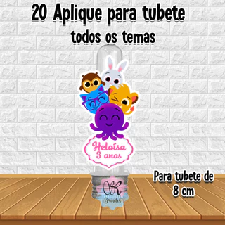 20 apliques para tubete de 8 cm (PEQUENO) - já vai recortado
